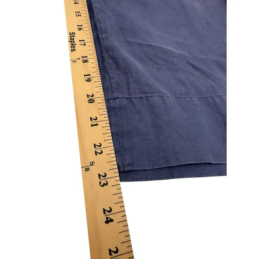 Everlane Jumpsuit Womens 6 Blue Linen Wide Leg Sleeveless Pockets Lagenlook